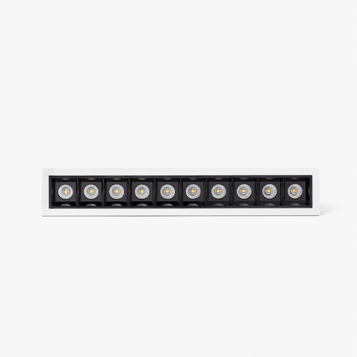 TROOP recessed white-black 10x2W 36° 4000K CRI90