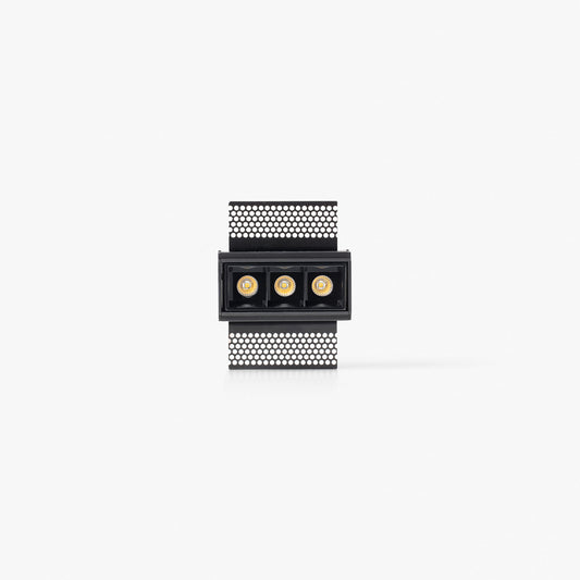 Recessed lamp TROOP 3x2W TRIMLESS BLACK 36° 2700K CRI90