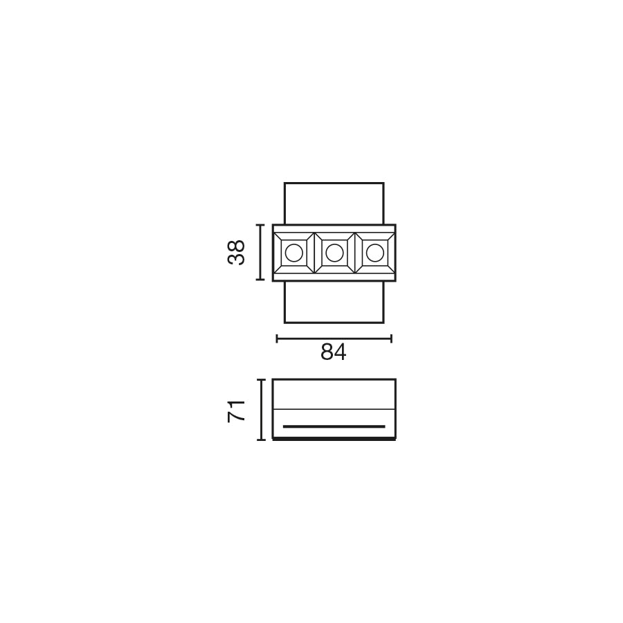 TROOP recessed gold 3x2W 15° trimless 3000K CRI90