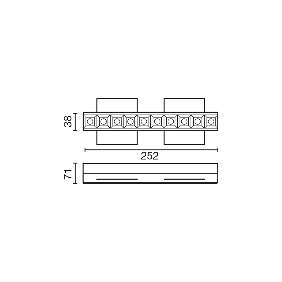 TROOP recessed black 10x2W 15° trimless 2700K CRI90
