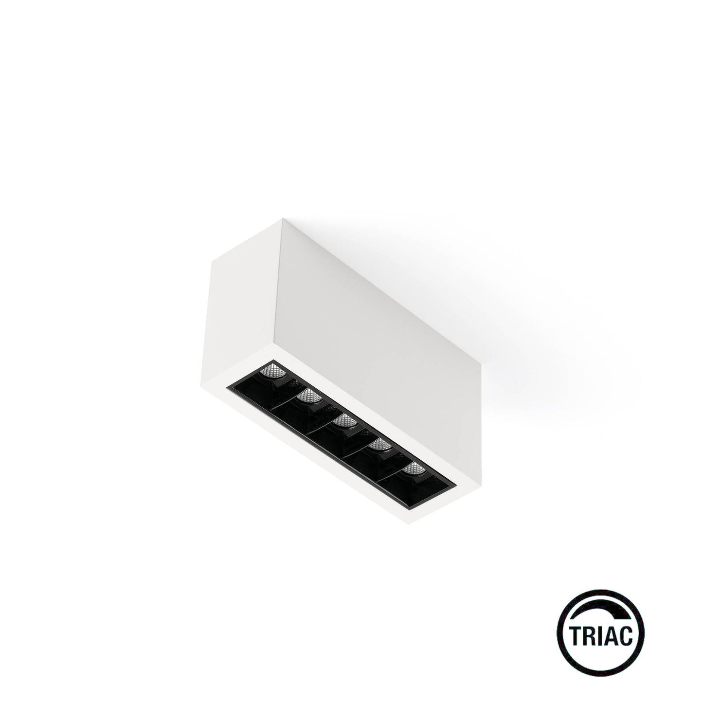 TROOP Superficie 5x2W valge-must 15° 3000K CRI90 TRIAC