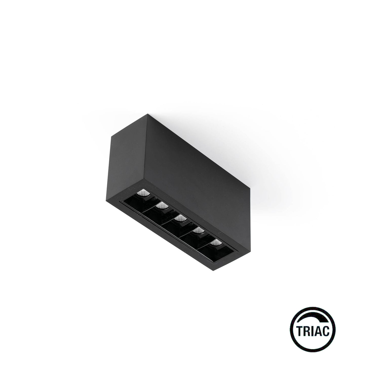 TROOP Süvisvalgusti 5x2W must-must 15° 3000K CRI90 TRIAC