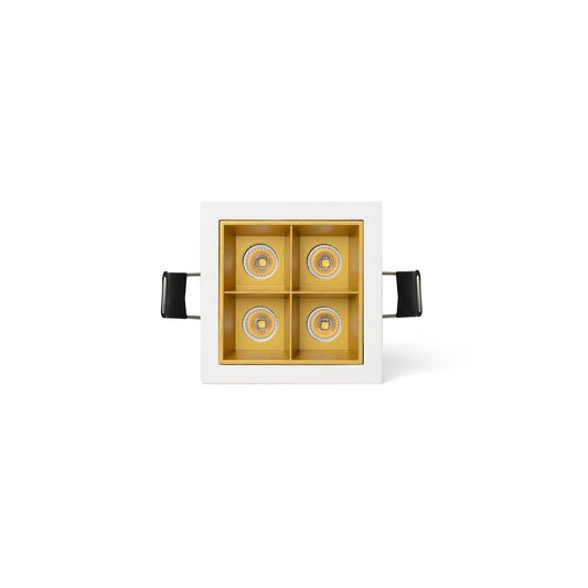 TROOP Recessed white-gold 4x2W 48° 3000K CRI90