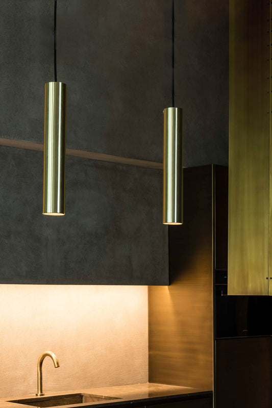 Pendant lamp STAN SATIN GOLD PENDANT 1xGU10