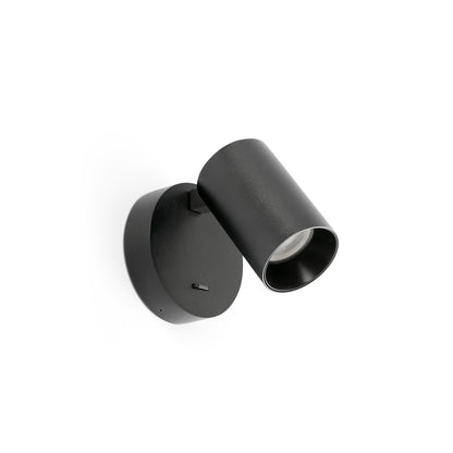 STAN Black wall lamp with switch