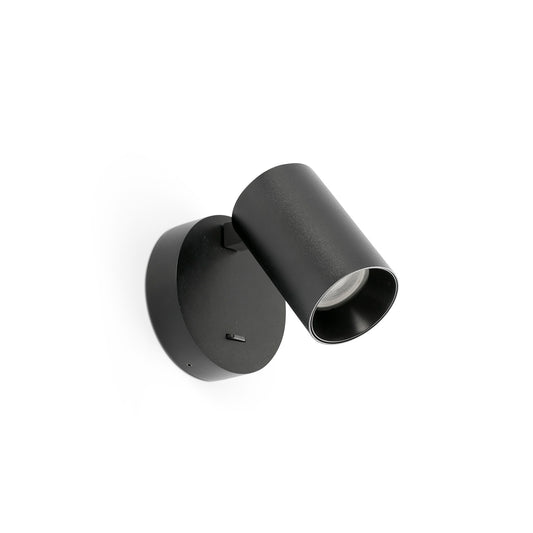 STAN Black wall lamp with switch