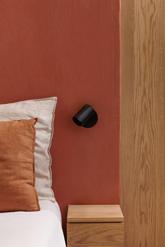 Aplique de pared STAN NEGRO CON INTERRUPTOR 1XGU10