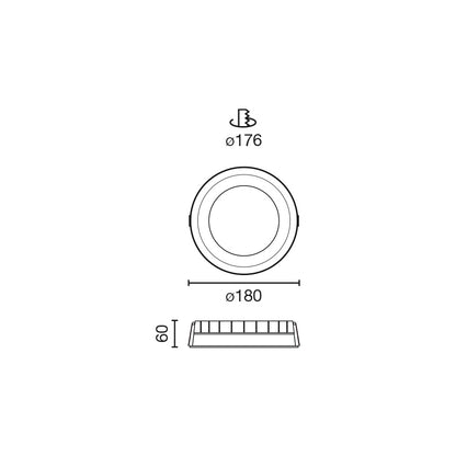 CROC Recessed white 19W 2700K-6500k DALI