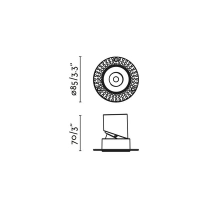 LOX White orientable trimless recessed 3000K