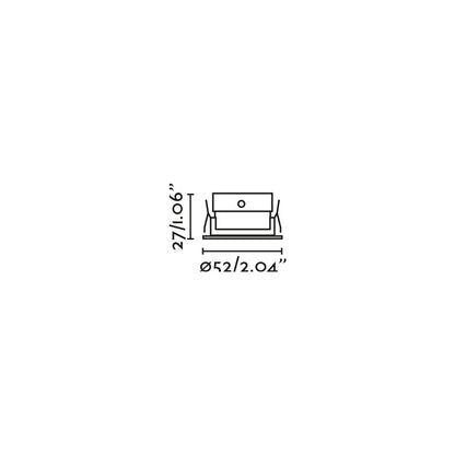 KIVI Black orientable recessed 7W 2700K 36° IP44
