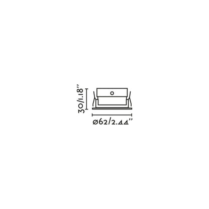 KIVI Black orientable recessed 7W 3000K 36° IP44