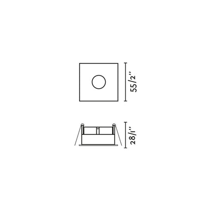 TAST SQ White recessed lamp