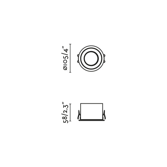 DOP Lámpara empotrable blanca 15W 2700K
