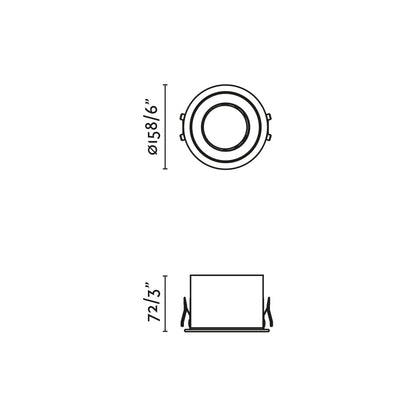 DOP White recessed lamp 33W 3000K
