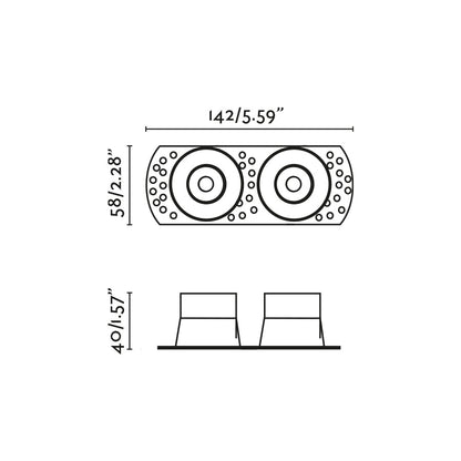 FLIC 2L White recessed adjustable trimless MR11 GU10