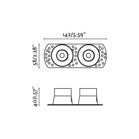 Recessed lamp FLIC EMPOT. ORI. WHITE WITHOUT FRAME 2xGU10 MR11