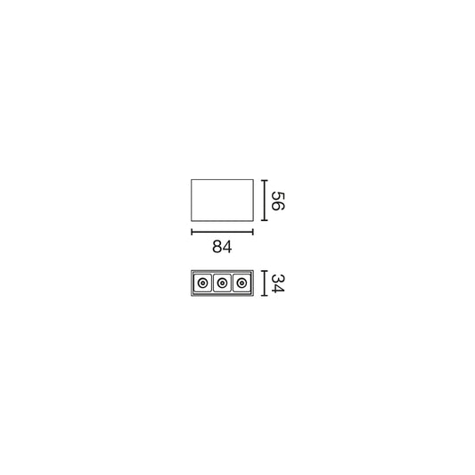 Pinnapealne valgusti NESO POINT-3 2700K 34 KRAADI MUST