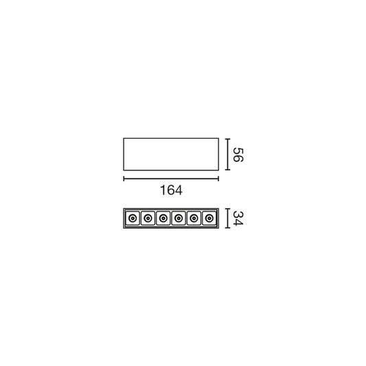 Surface-mounted lamp NESO POINT6 3000K 34 DEGREES WHITE CASAMBI