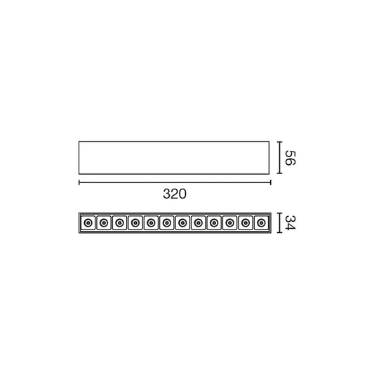 Surface-mounted lamp NESO POINT-12 3000K 12 DEGREES BLACK DALI