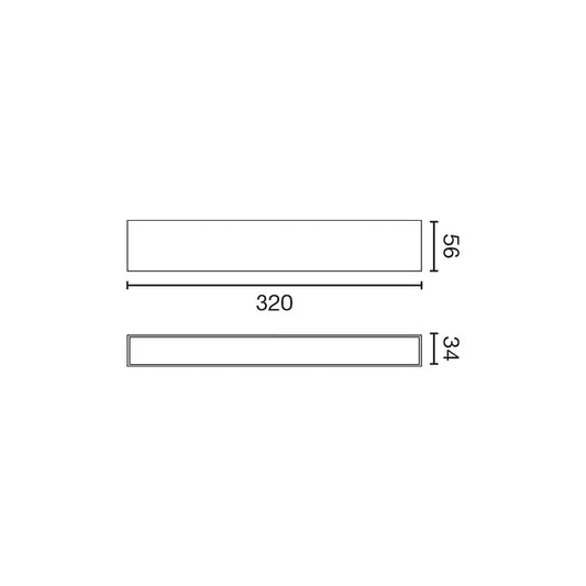 Surface-mounted lamp NESO LINE-32 2700K WHITE DALI