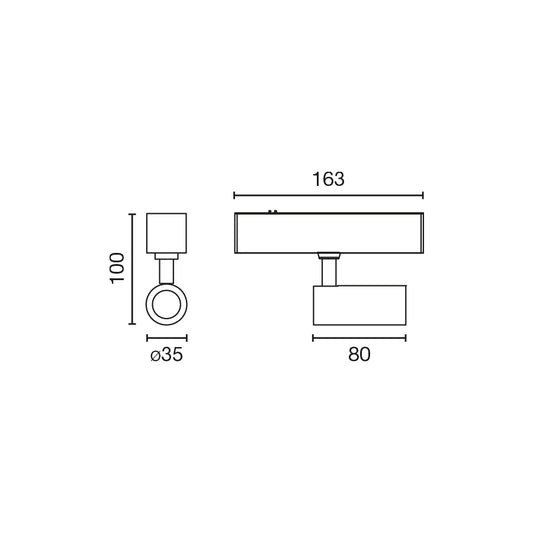 Floodlight NESO HOLE-5W 2700K 20 DEGREES WHITE DALI