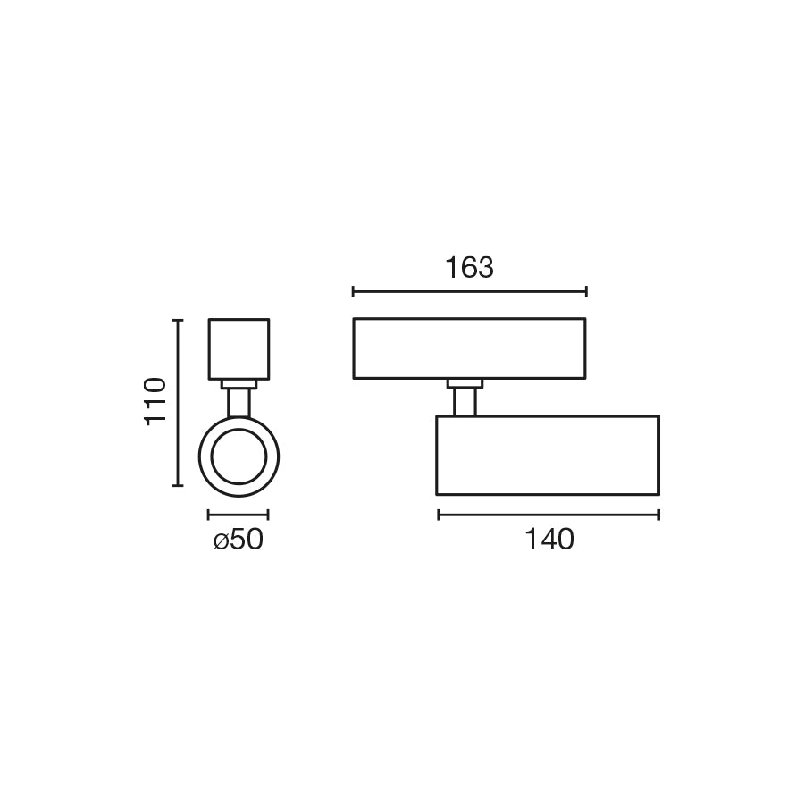 NESO HOLE 10W 3000K 36° black Casambi