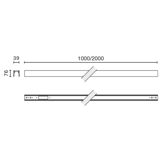 Accessory and component NESO 1M SUSPENSION/SURFACE WHITE RAIL