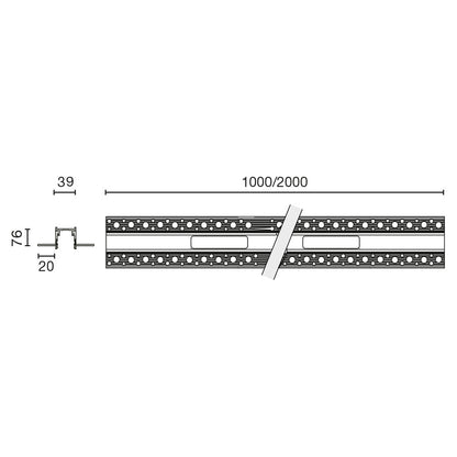NESO Track recessed 1 meter white