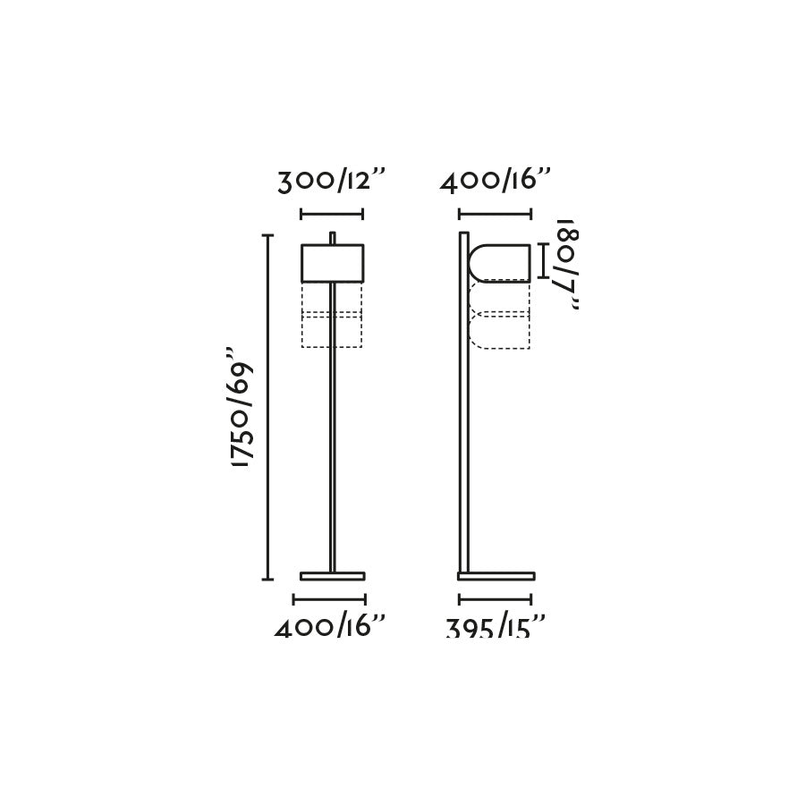 STAND UP Black floor lamp