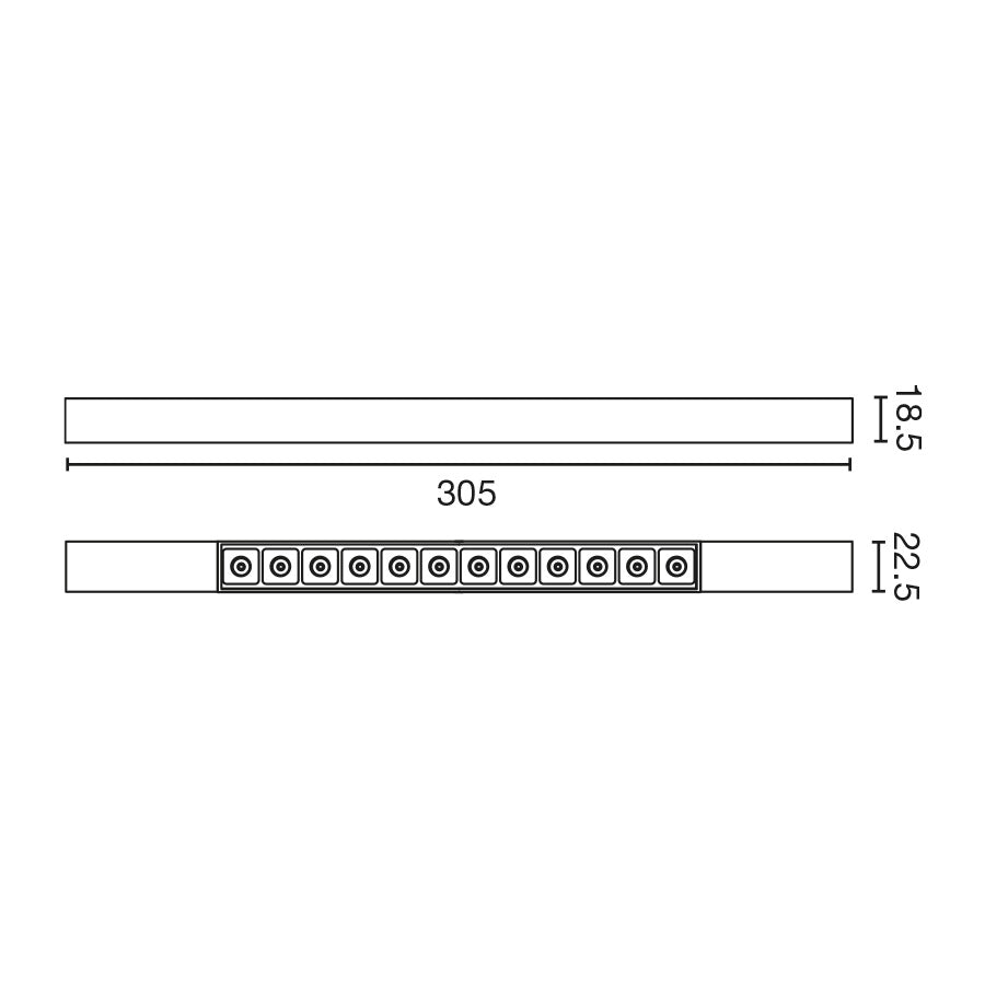 NESO SLIM POINT12 2700K 25 kraadi must