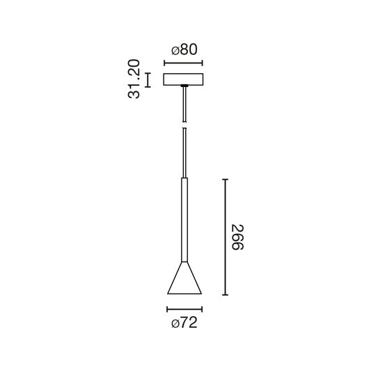 Pendant lamp NESO SLIM ANNA BLACK PENDANT LED 6W 2700K