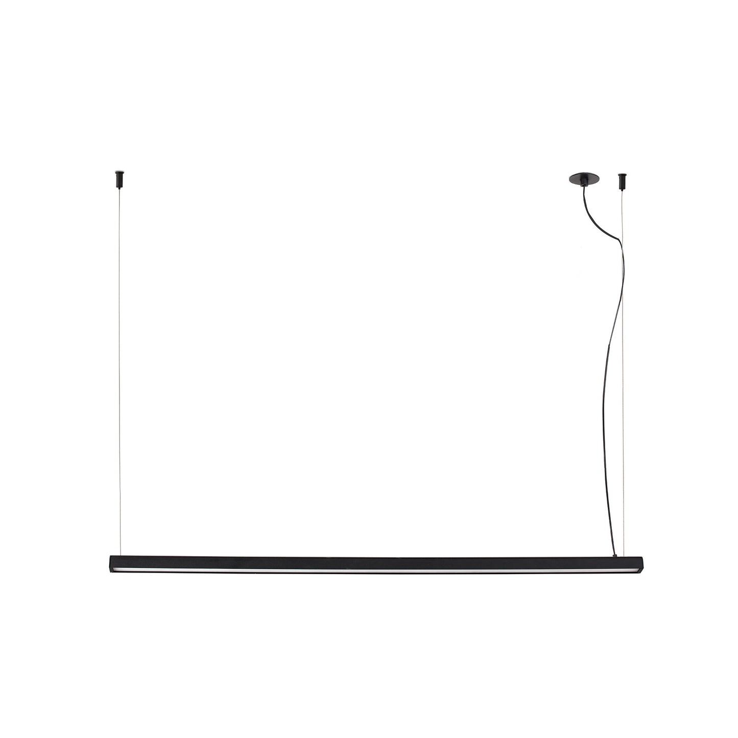 VICO 1150 Black pendant lamp with recessed canopy