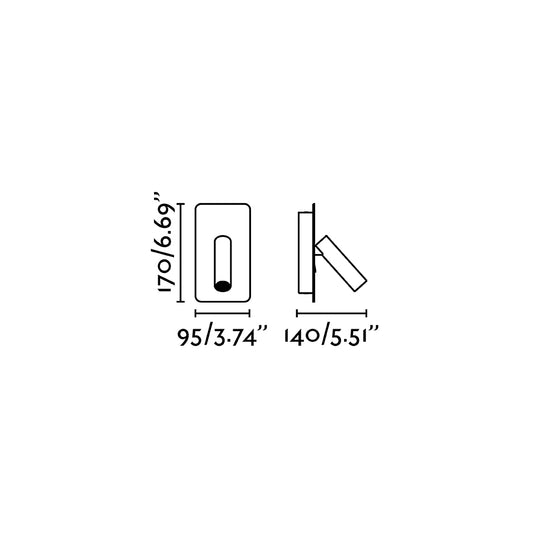 Wall light SUAU WHITE USB LED READER 3W