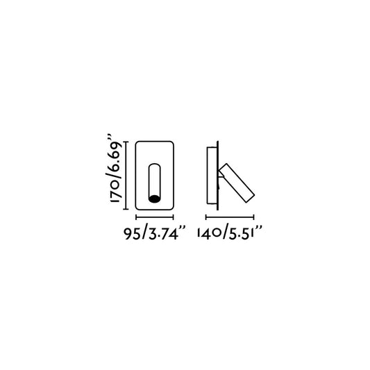 Wall light SUAU BLACK READER LED 3W 3000K