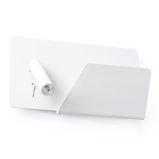 SUAU USB A White wall lamp with right reader