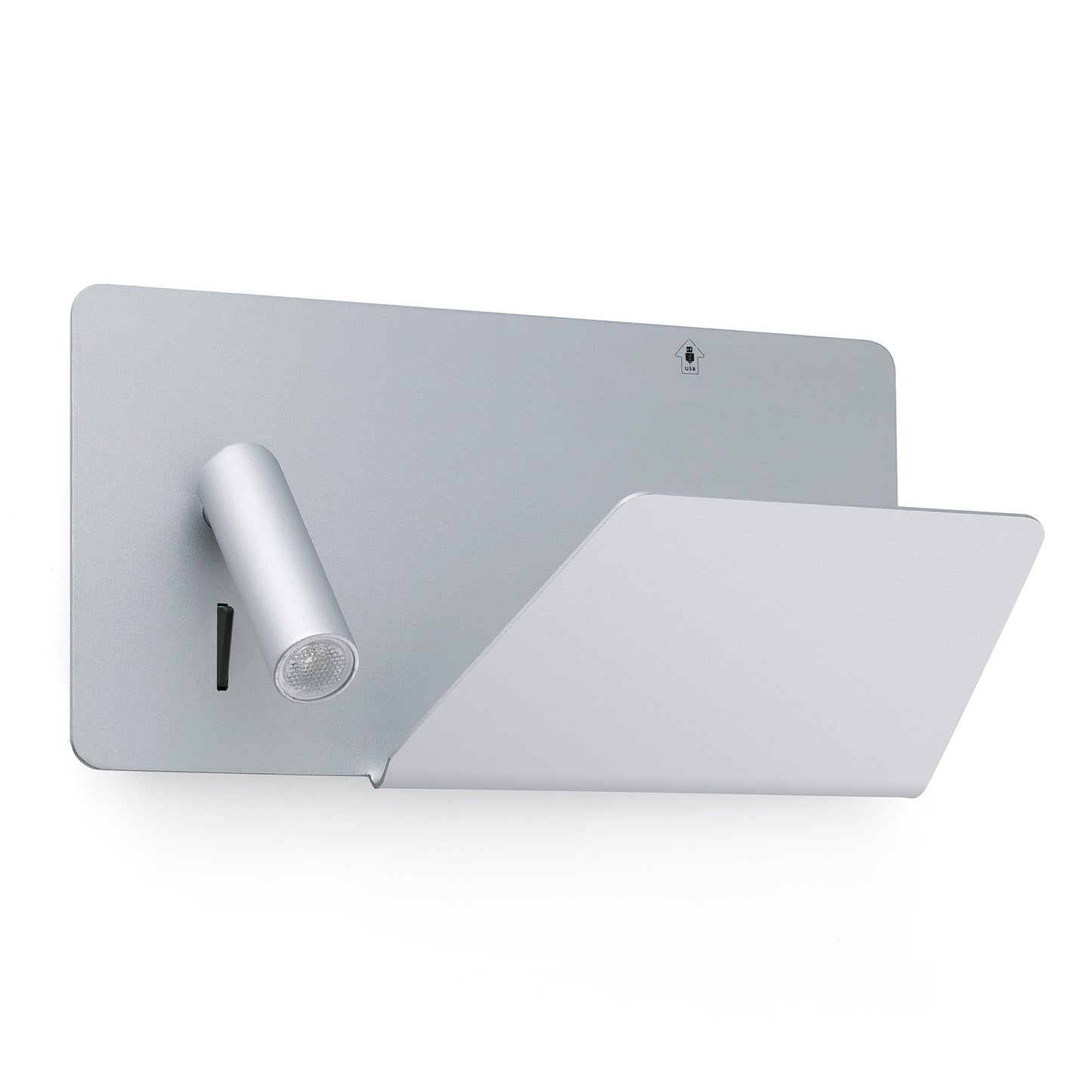 SUAU USB A Grey wall lamp with right reader