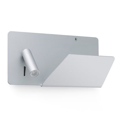 SUAU USB A Grey wall lamp with right reader