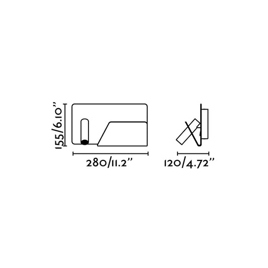 Wall light SUAU RIGHT WALL LIGHT SILVER GREY USB LED 3W 3000K