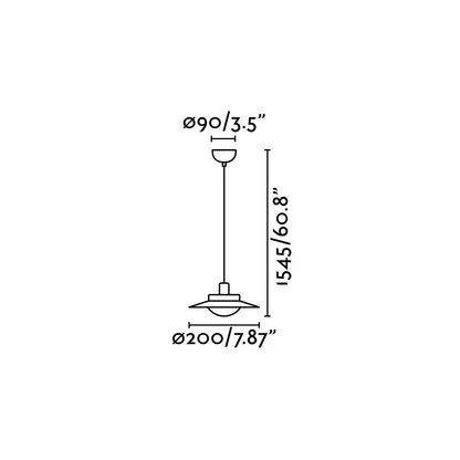 SIDE 200 Black/copper pendant lamp G9