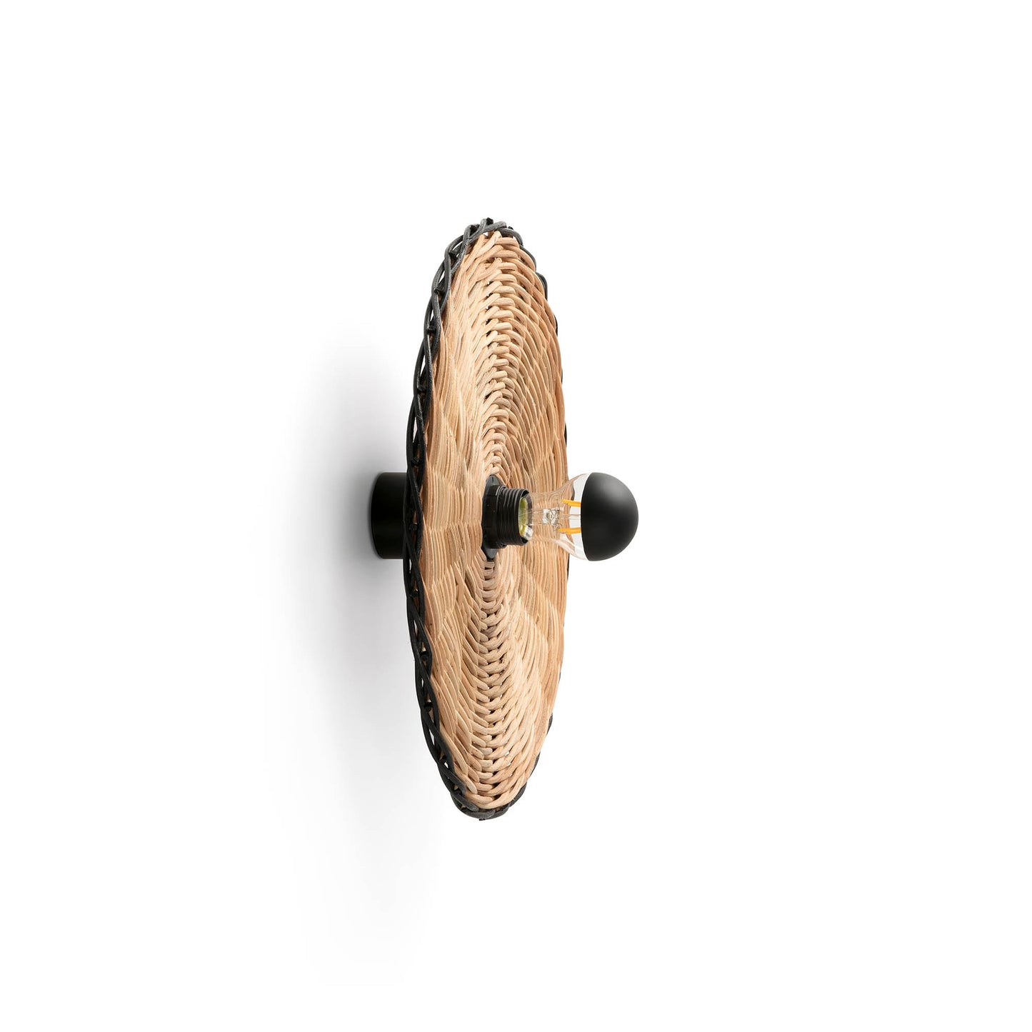 COSTAS 400 H70 Black/rattan wall/ceiling lamp