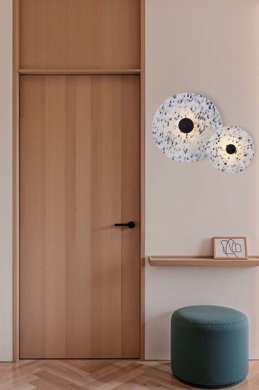 Wall light CONFETTI WALL/PLAMP BLACK MARBLE E27 ø450*140