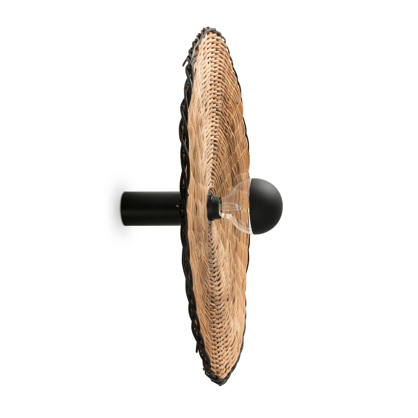 COSTAS 600 H140 Black/rattan wall/ceiling lamp