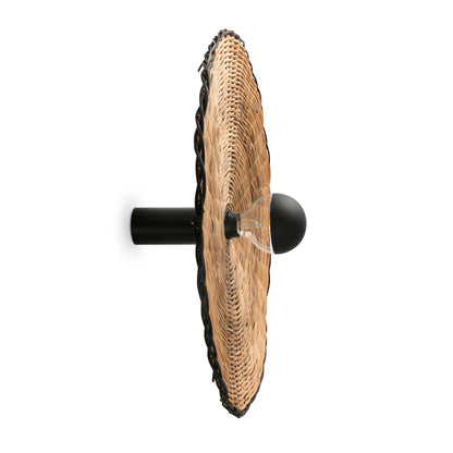 COSTAS 600 H140 Black/rattan wall/ceiling lamp