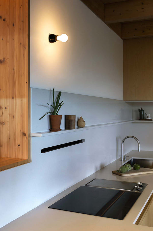 Aplique KERA NEGRO CERÁMICA APLIQUE DE PARED 1L E27
