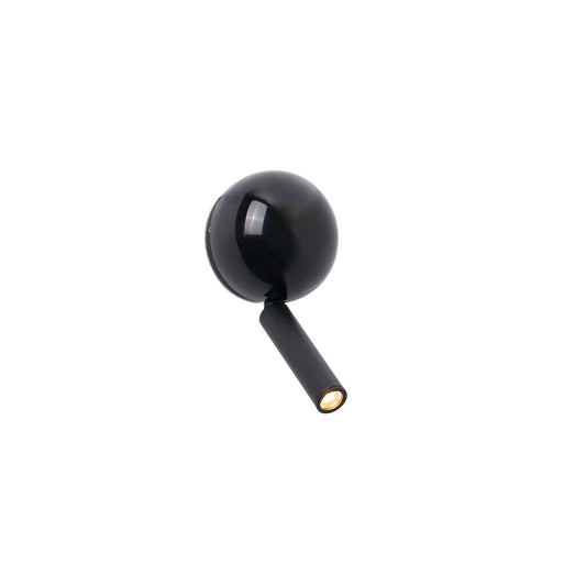 PRESS Black wall lamp reader