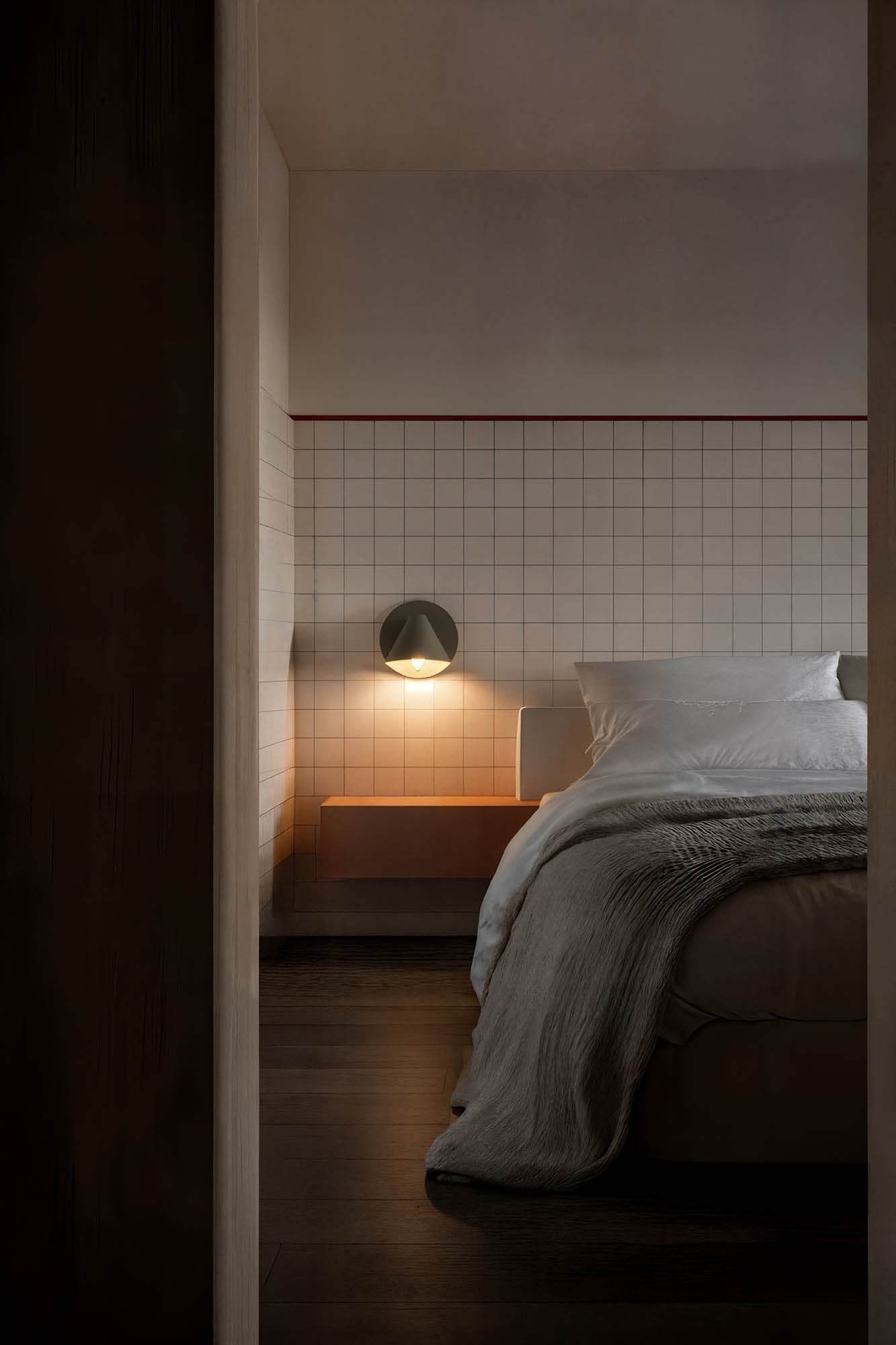NOON Moss grey wall light