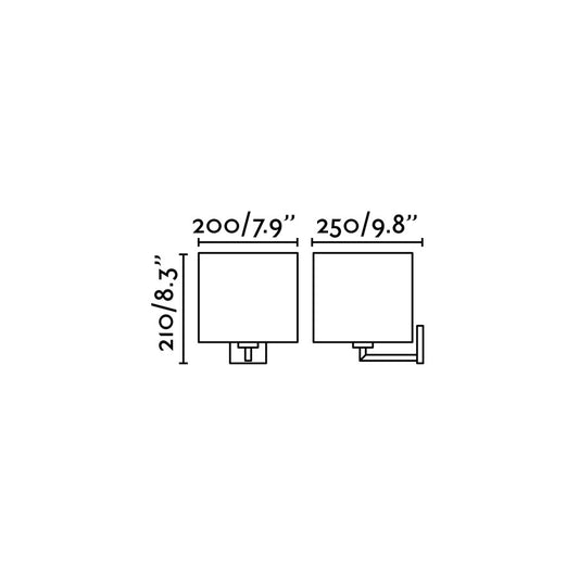 Wall light SAHARA CHROME WALL LIGHT WHITE SHADE 1xE27 60W