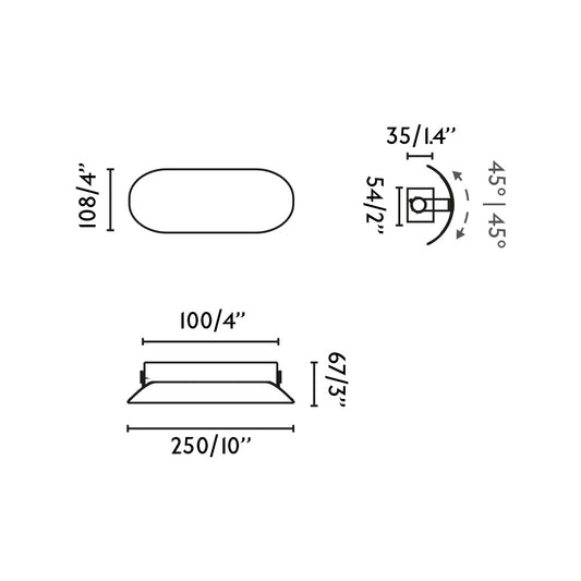 Wall light NOVO 250 BEIGE LED WALL LIGHT 5W 2700K