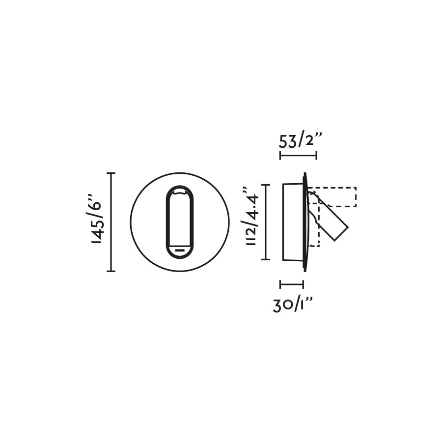 TIMIT USB C White wall lamp reader