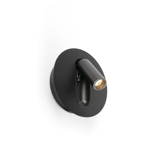 TIMIT USB C Black wall lamp reader